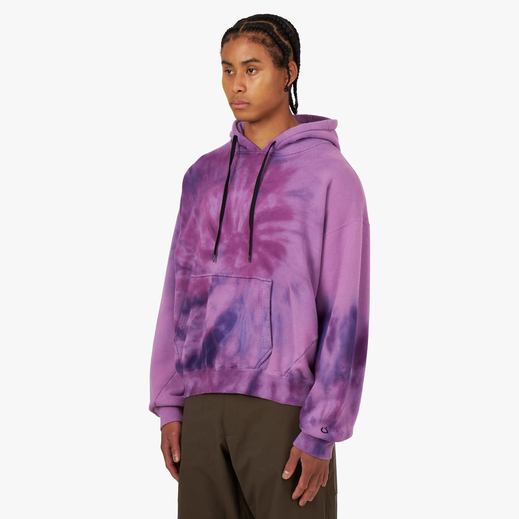 NOMA t.d. Hand Dyed Twist Pullover Hoodie / Purple