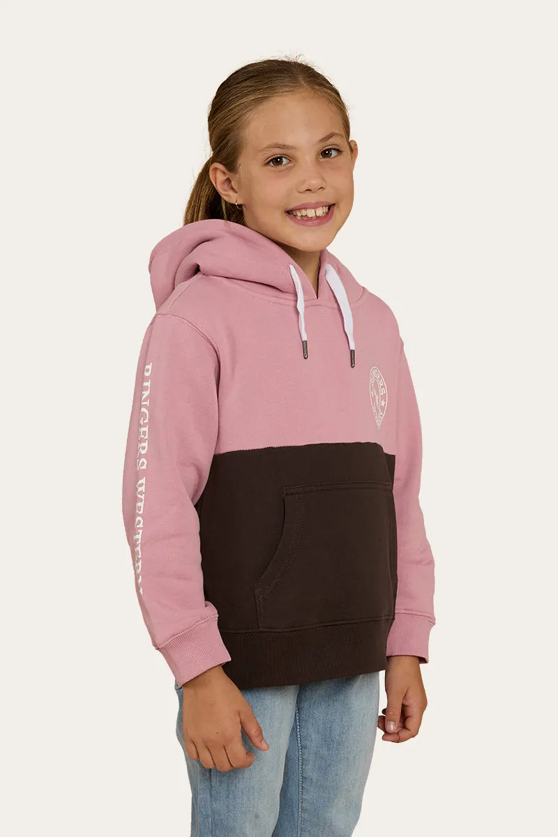 Oakey Kids Hoodie - Rosey/Charcoal