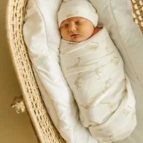 Organic Swaddle Blanket & Hat - Makemake Organics