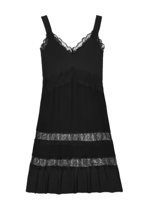 OSIRIS LBD A-LINE DRESS {BLACK]