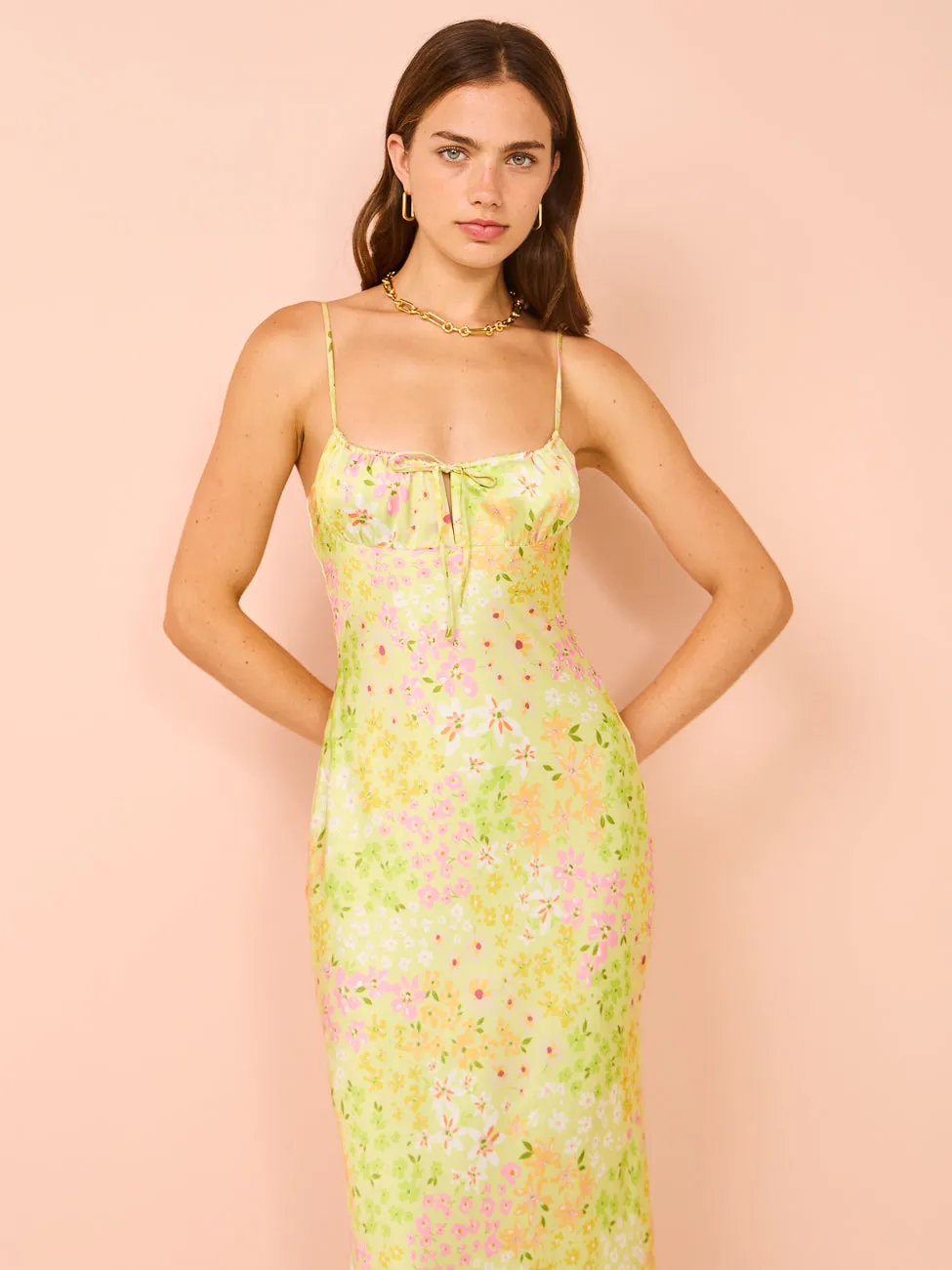 Ownley Penelope Slip Dress in Garden Party