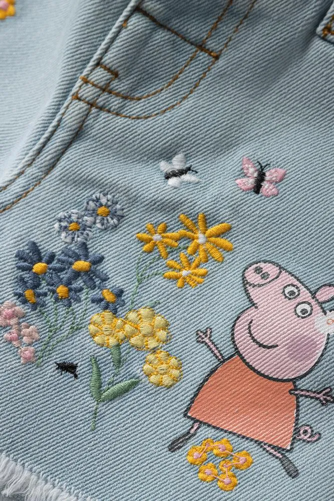 Peppa Pig Denim Shorts Light Blue