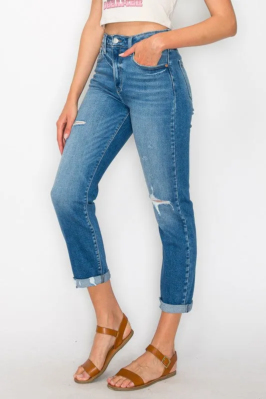 Plus  Size High Rise Tapered  Leg