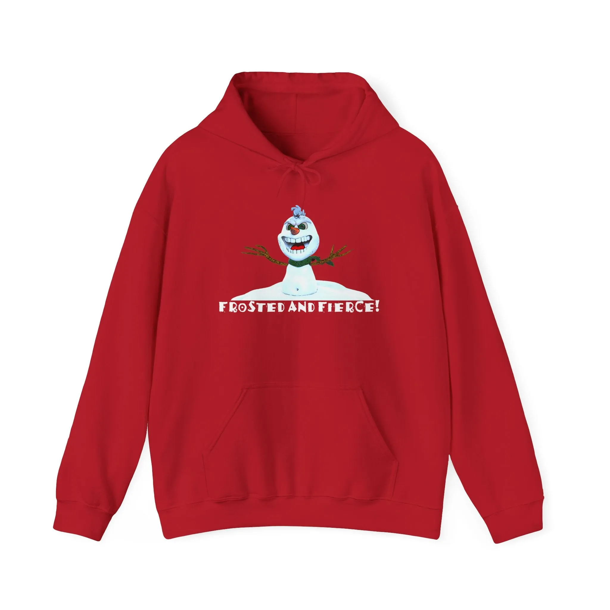 "Frosted and Fierce" Crazy Snowman Unisex Heavy Blend™ Hooded Sweatshirt