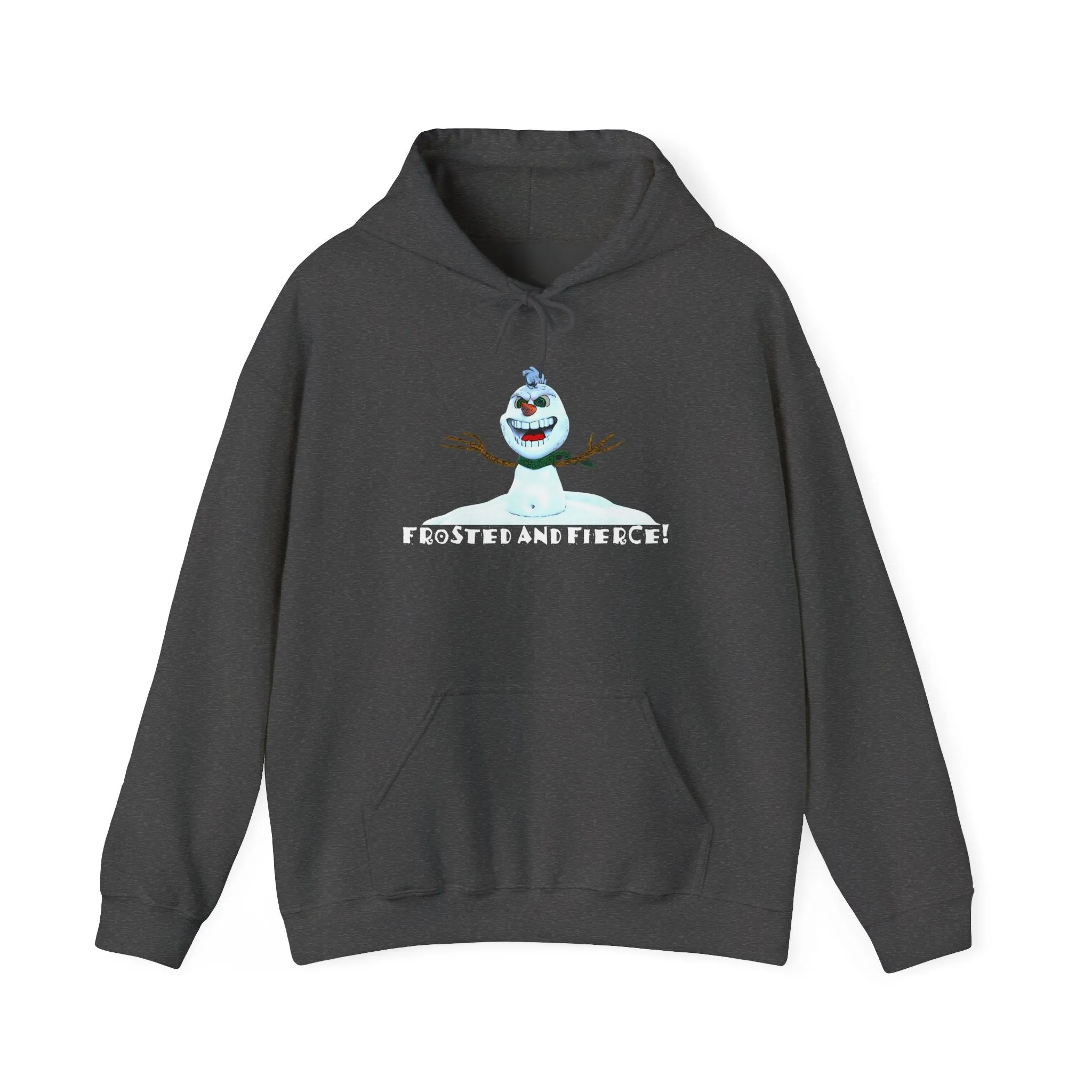 "Frosted and Fierce" Crazy Snowman Unisex Heavy Blend™ Hooded Sweatshirt