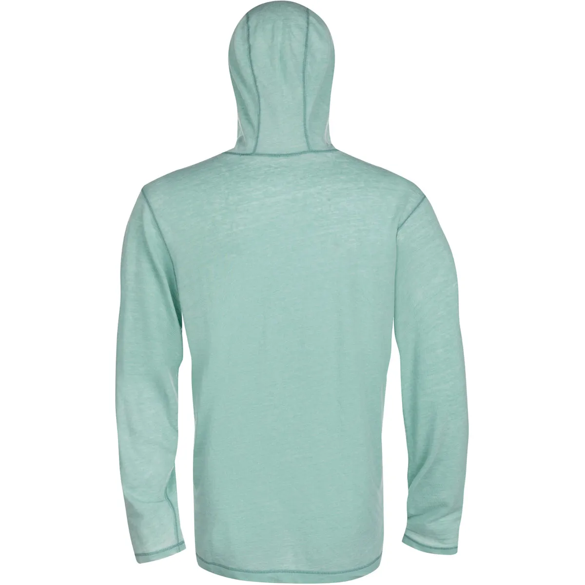 Reel Life Ocean Washed Circle Palm Pullover Hoodie - Agate Green