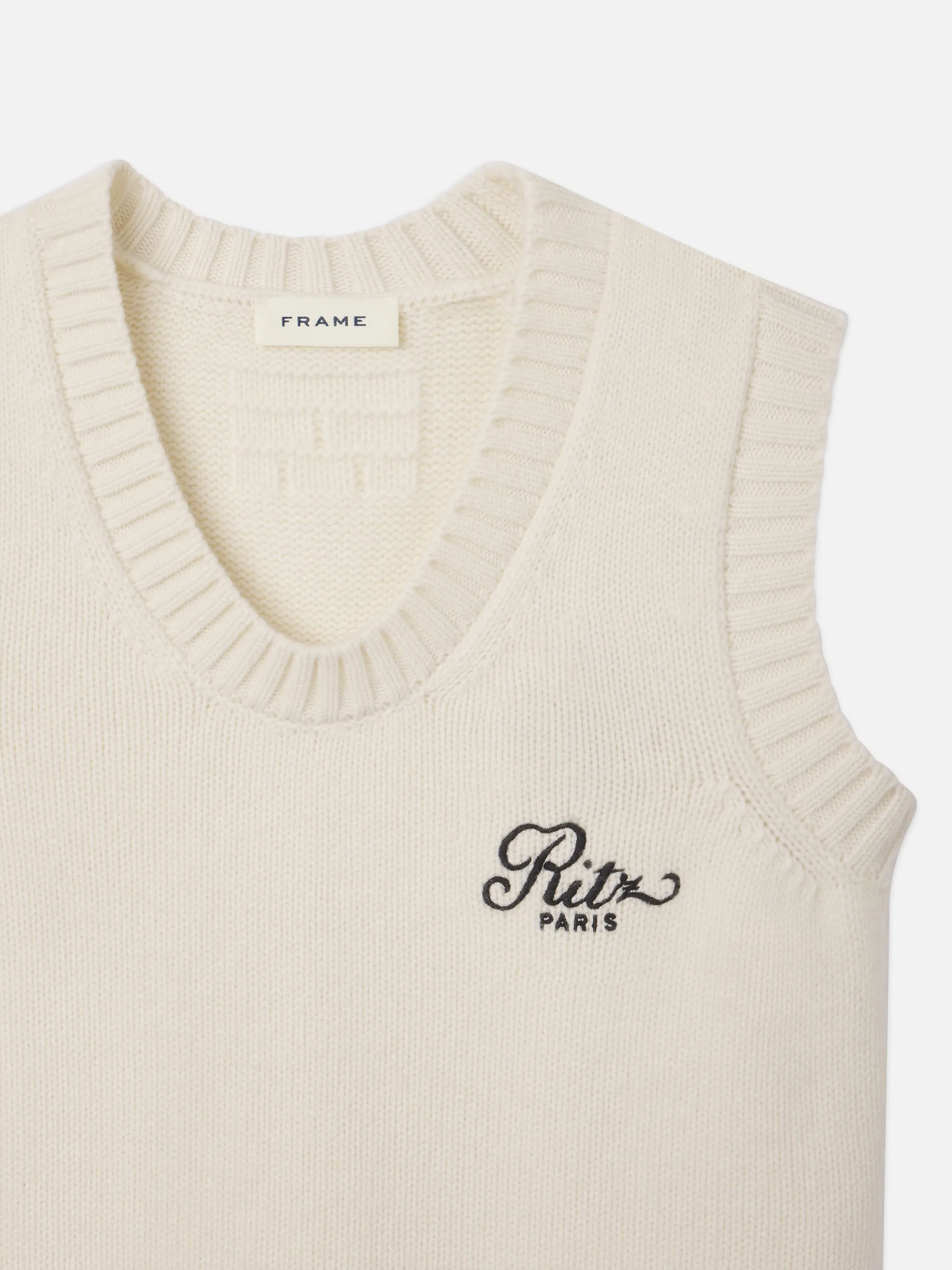 Ritz Men's Cashmere Sweater Vest -- Cream