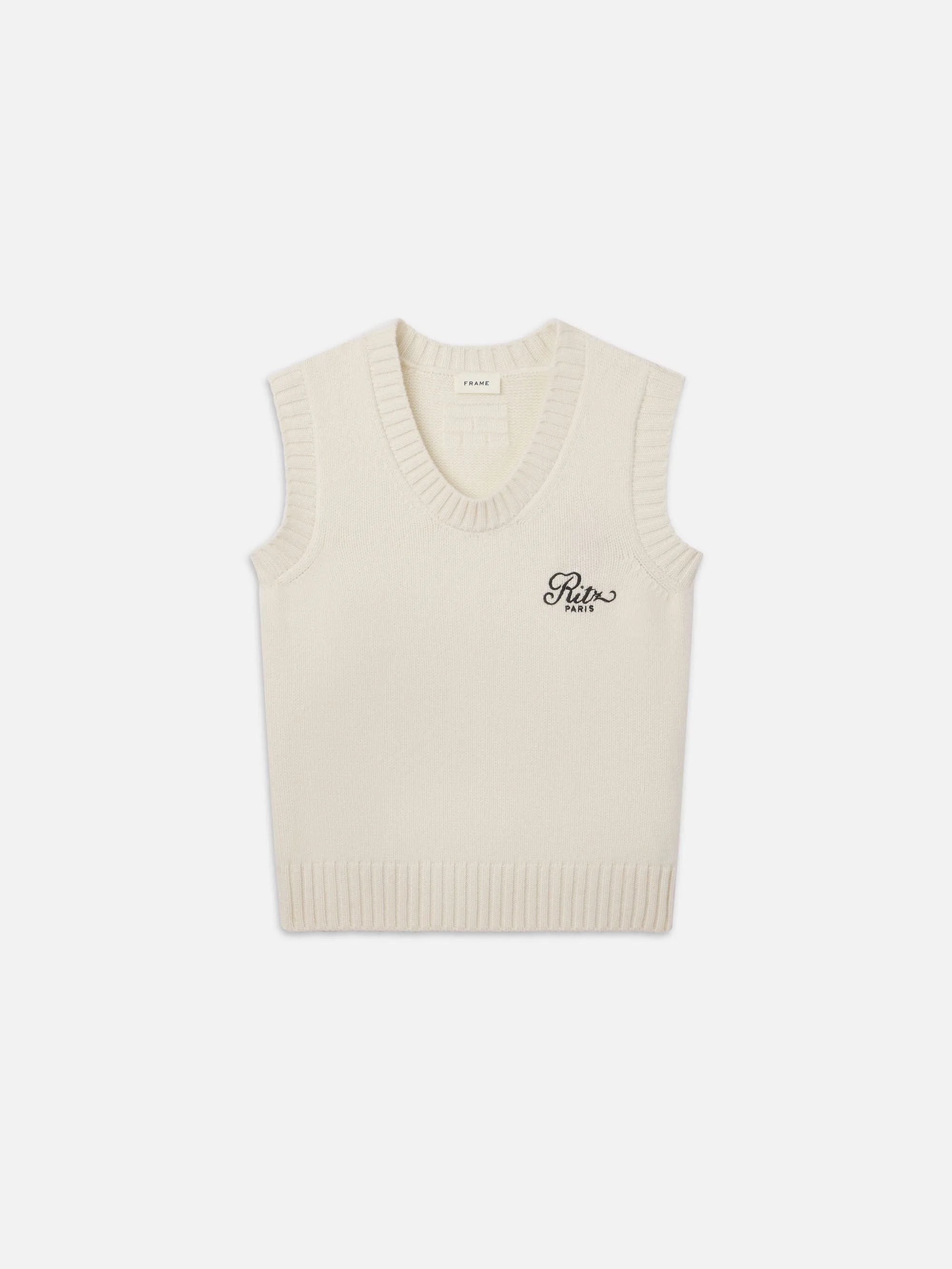 Ritz Men's Cashmere Sweater Vest -- Cream