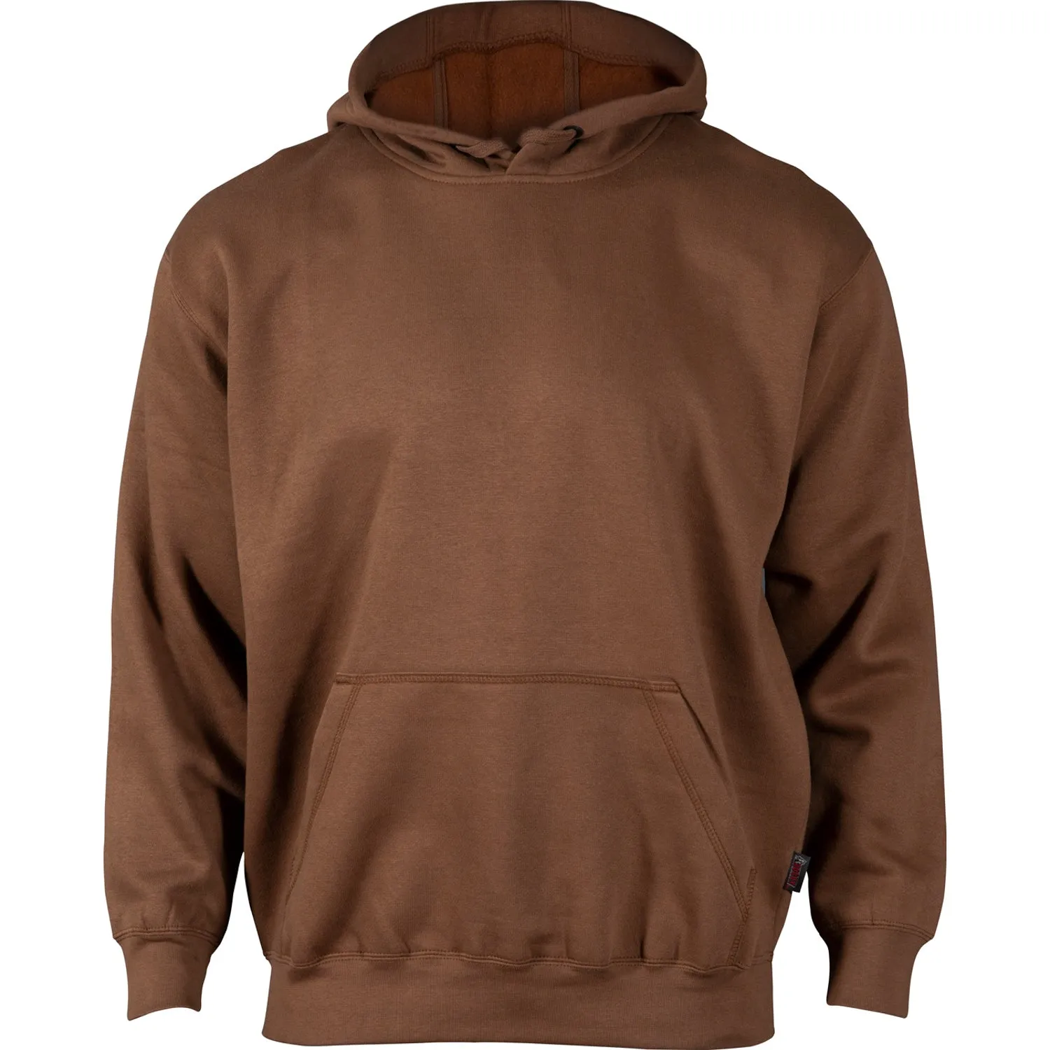 Rocky Mens Worksmart Hooded Sweatshirt Brown Cotton Blend Hoodie