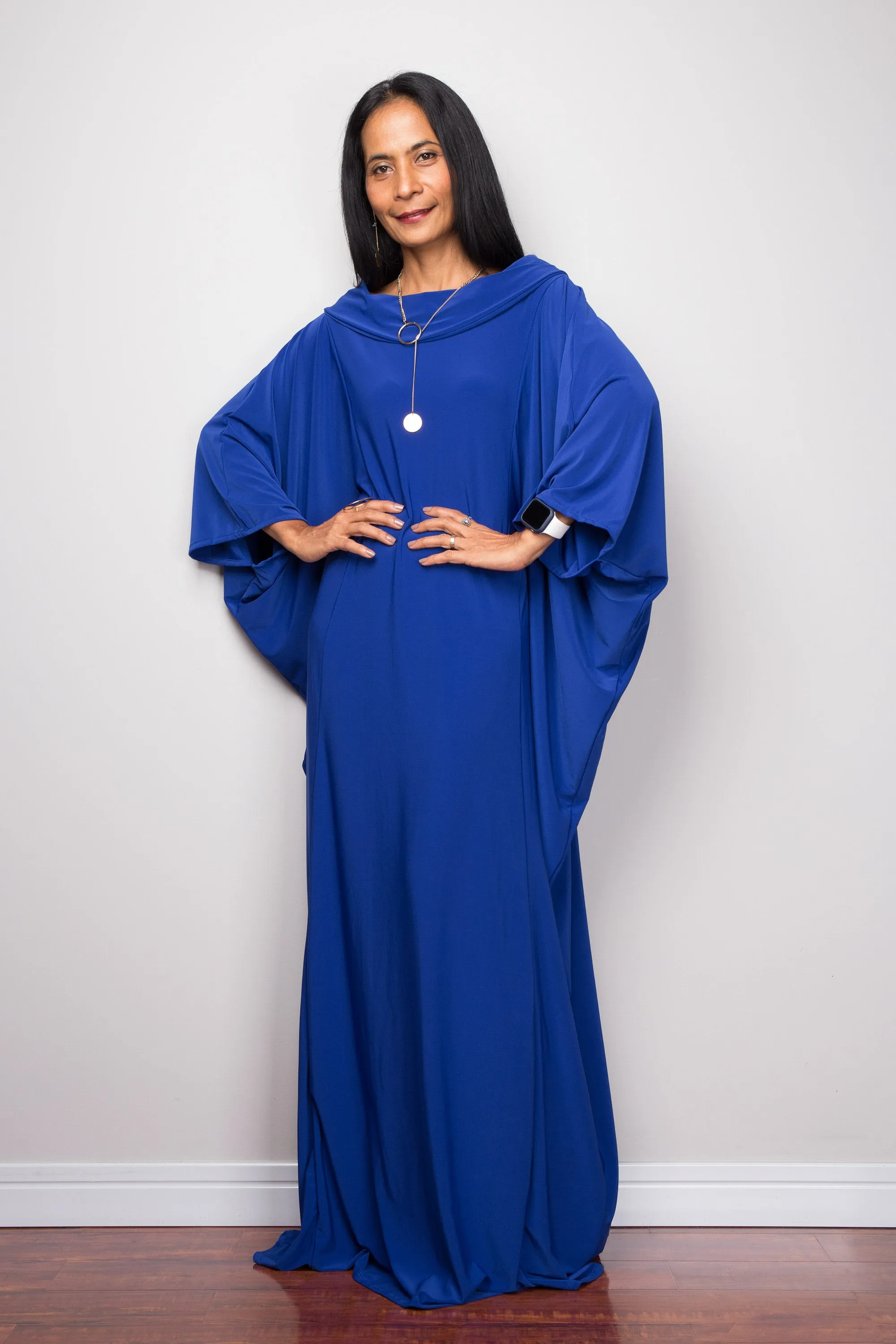 Royal Blue Modest Kaftan Dress