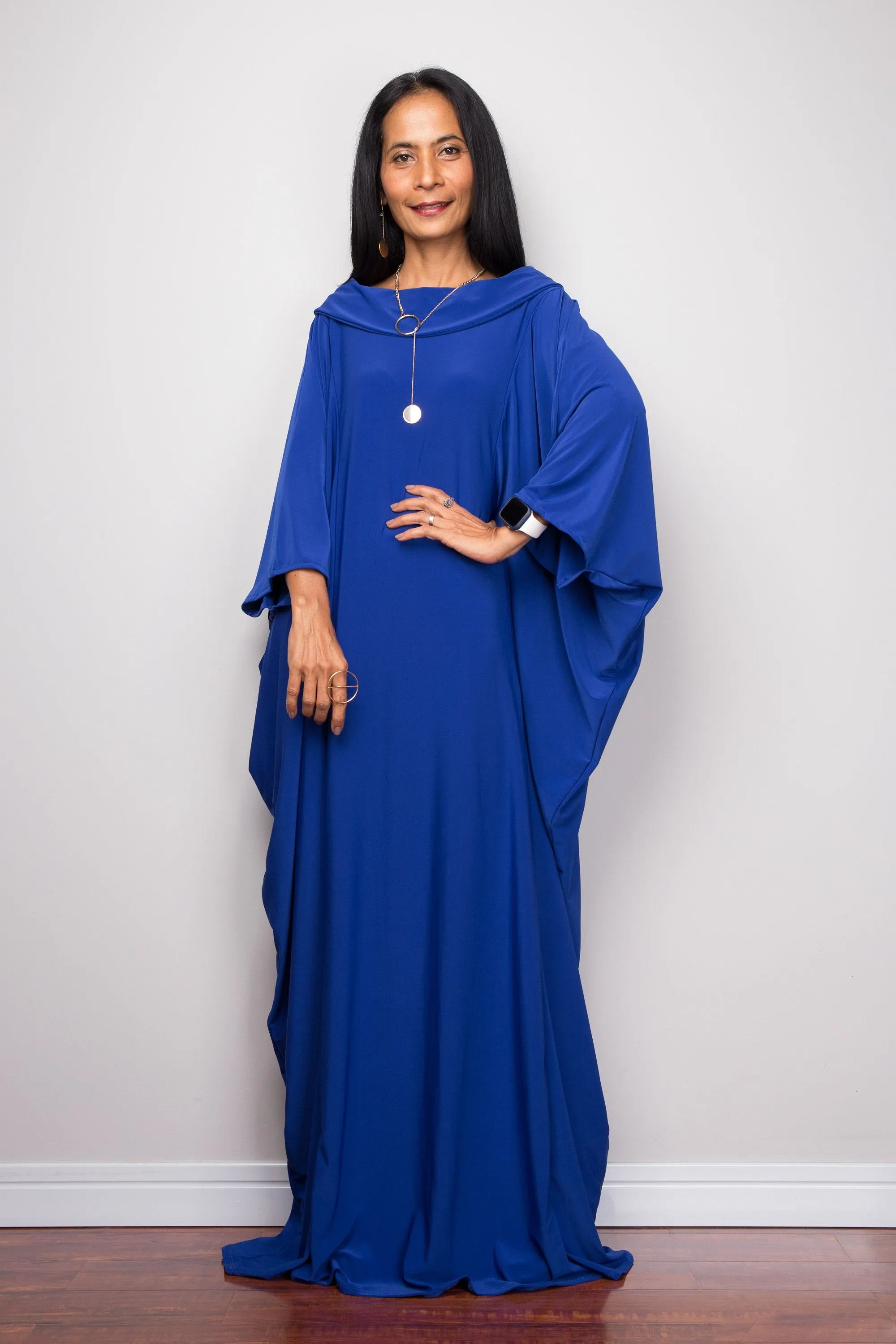 Royal Blue Modest Kaftan Dress