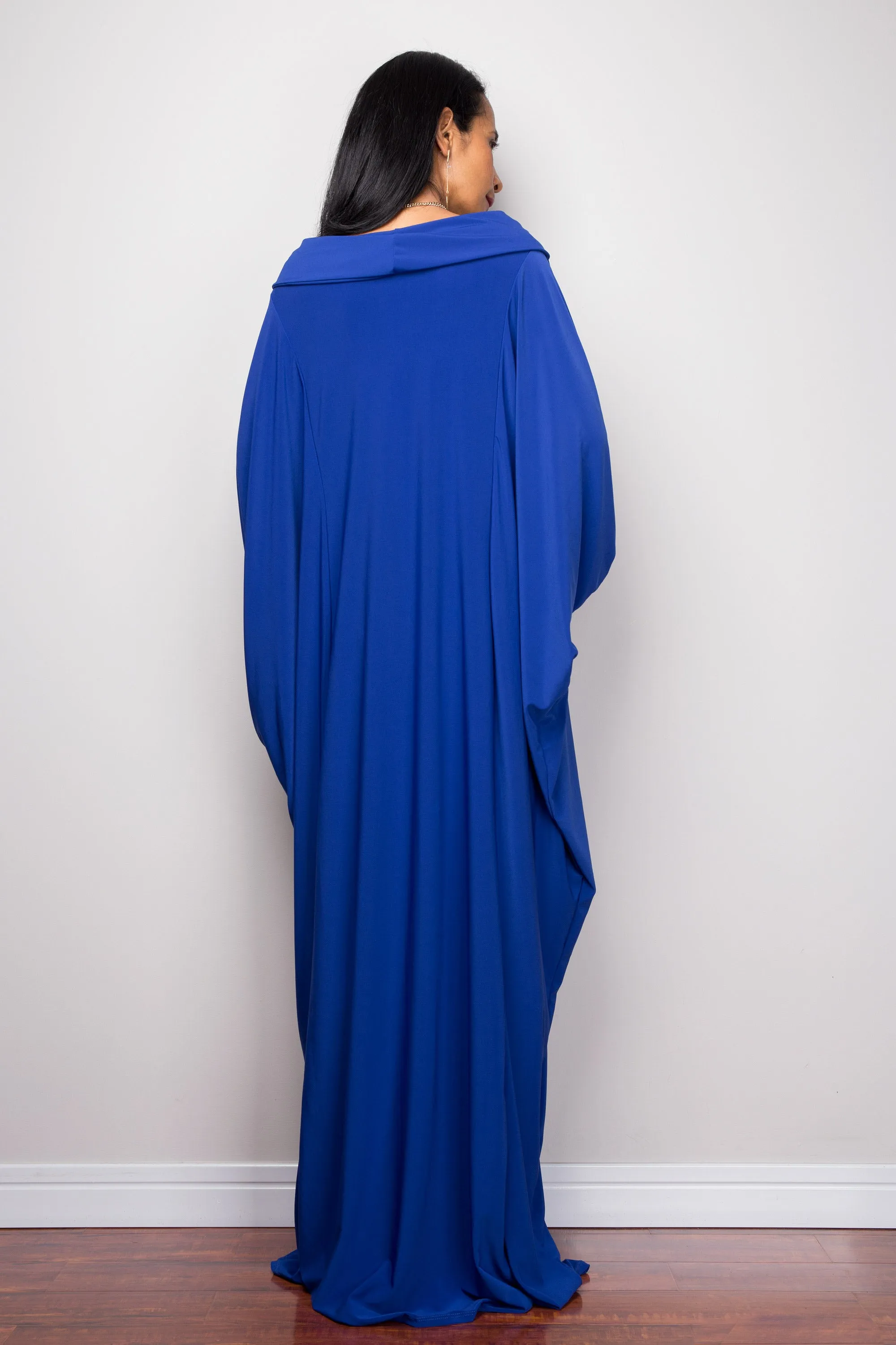 Royal Blue Modest Kaftan Dress