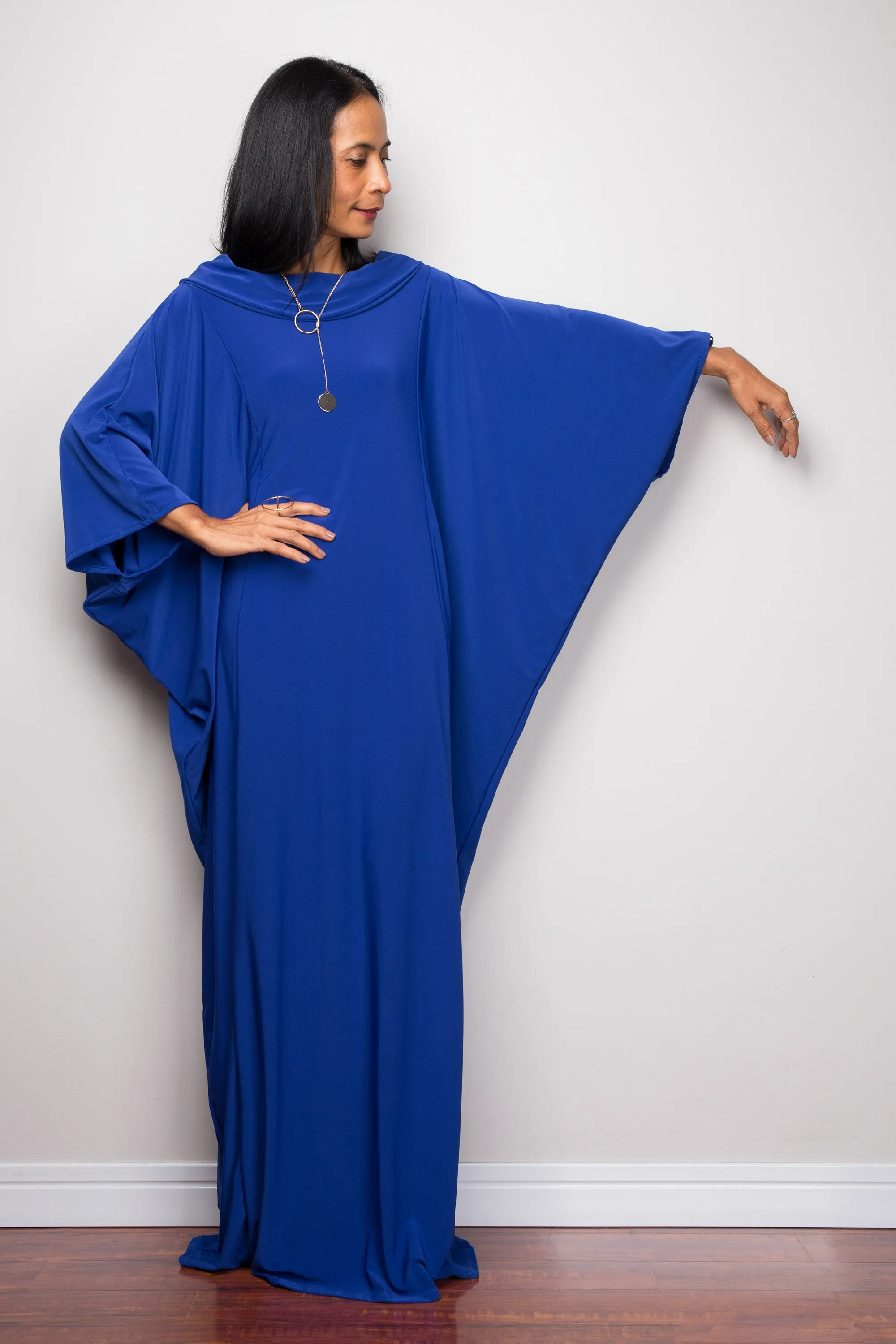 Royal Blue Modest Kaftan Dress