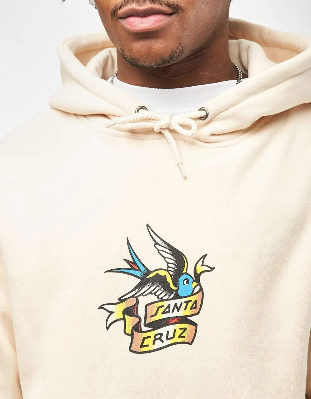 Santa Cruz Sommer Sparrow Front Pullover Hoodie - Chalk