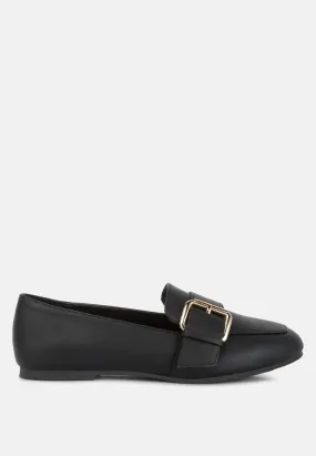 Saskia Pin Buckle Detail Loafers