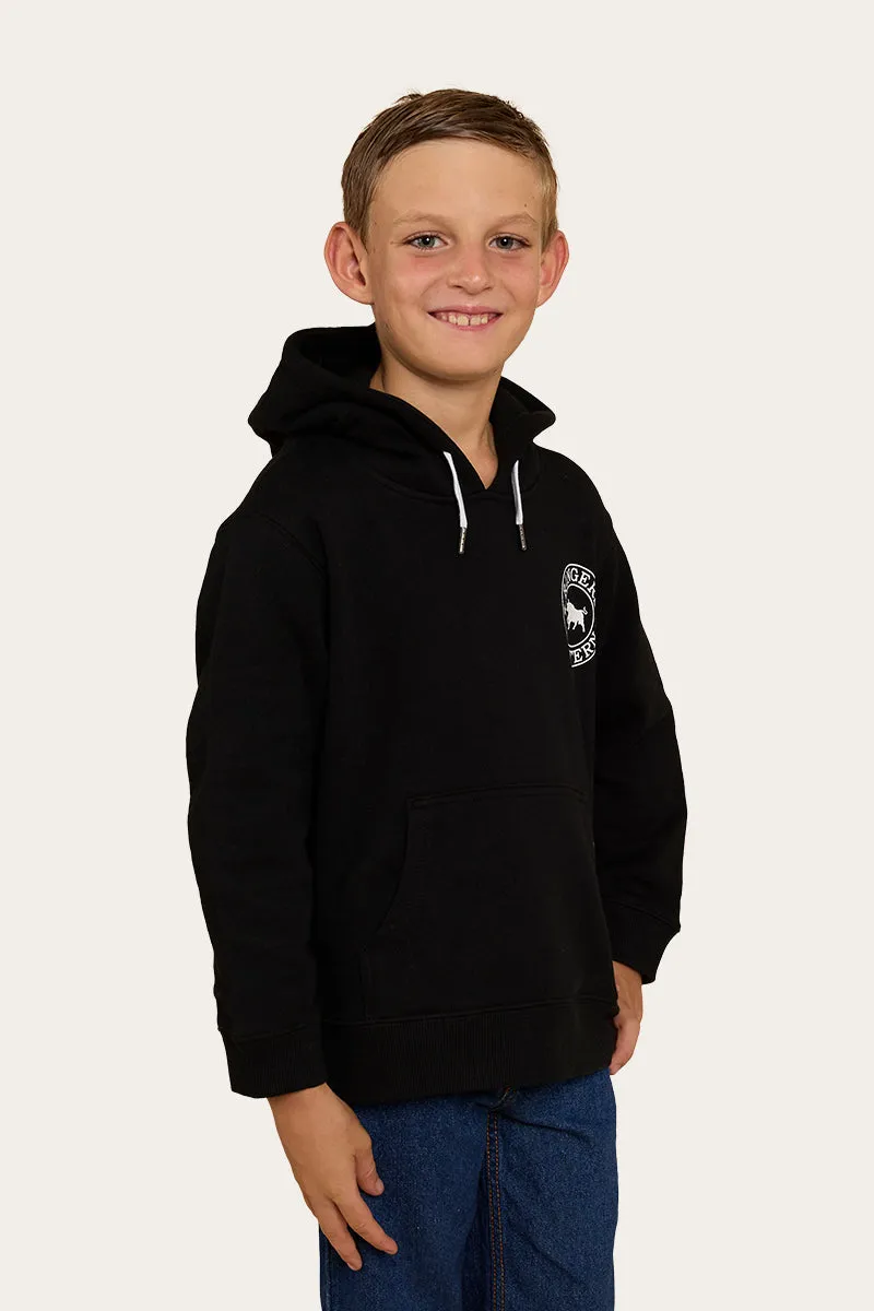 Signature Bull Kids Pullover Hoodie - Black/White