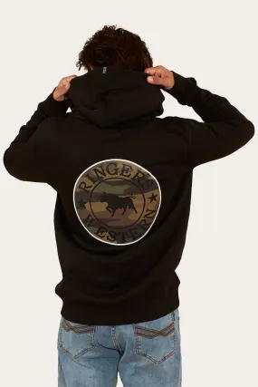 Signature Bull Mens Pullover Hoodie - Black/Camo