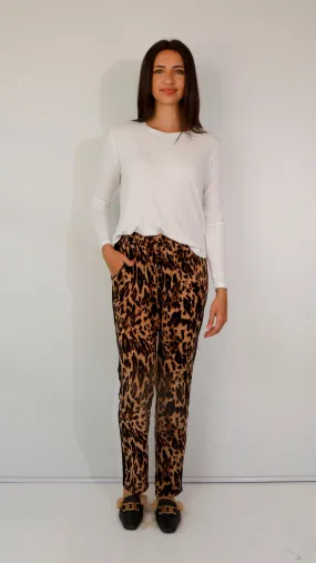 Slick Gia classic pants- leopard print