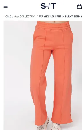 Smash and Tess Ava Wide Leg Pant in Burnt Sienna Size Small BNWT