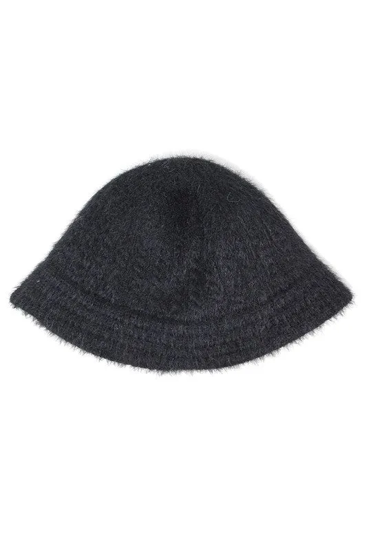 Soft Cable Knit Bucket Hat