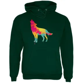 Splatter Wolf Mens Hoodie