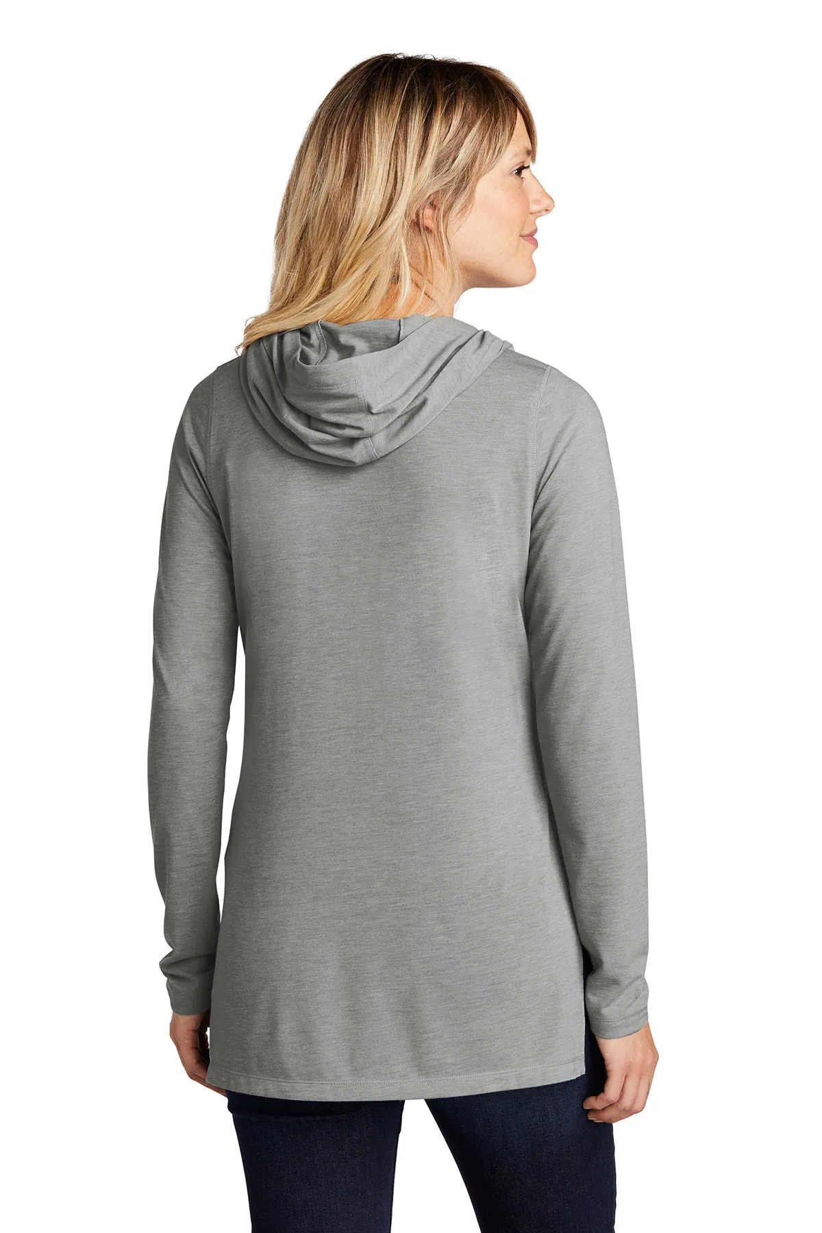 Sport-Tek Ladies PosiCharge Tri-Blend Wicking Custom Long Sleeve Hoodies, Light Grey Heather