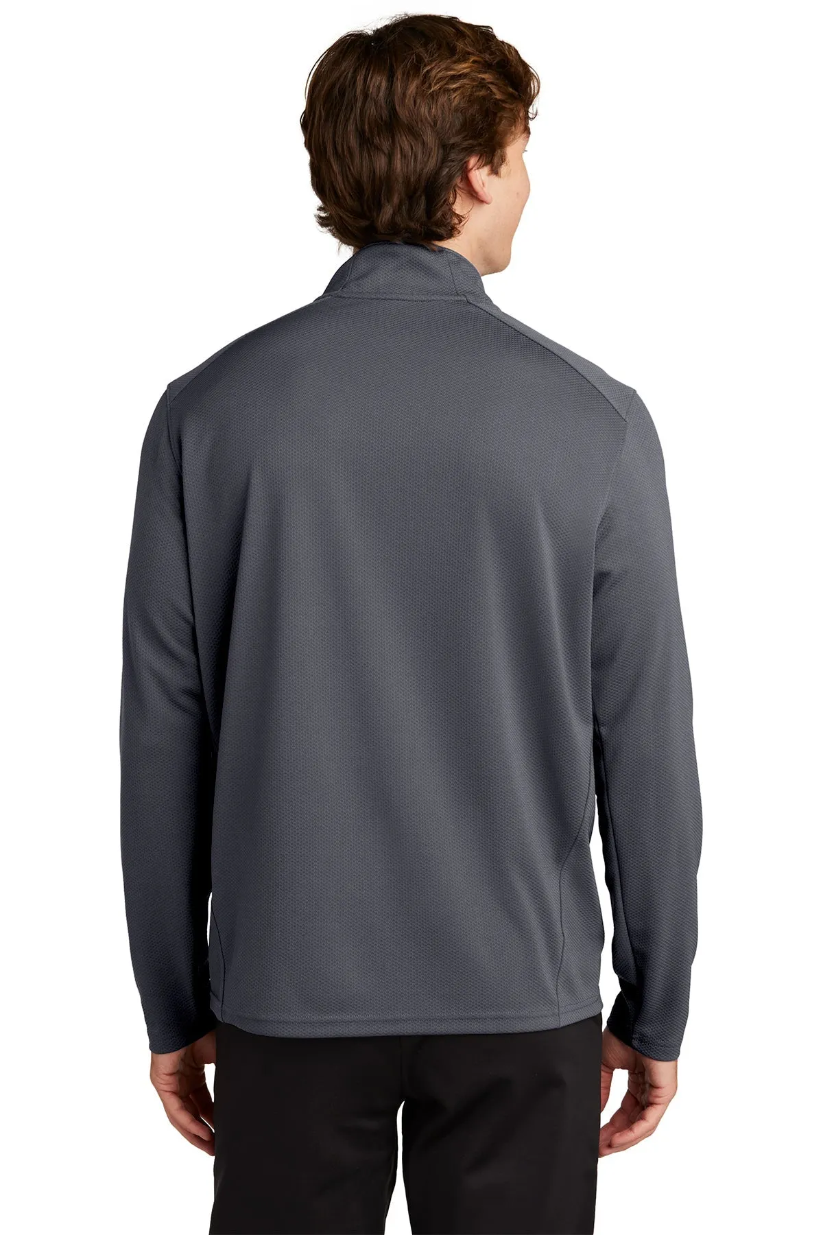 Sport-Tek Sport-Wick Textured Customized 1/4-Zip Pullovers, Iron Grey