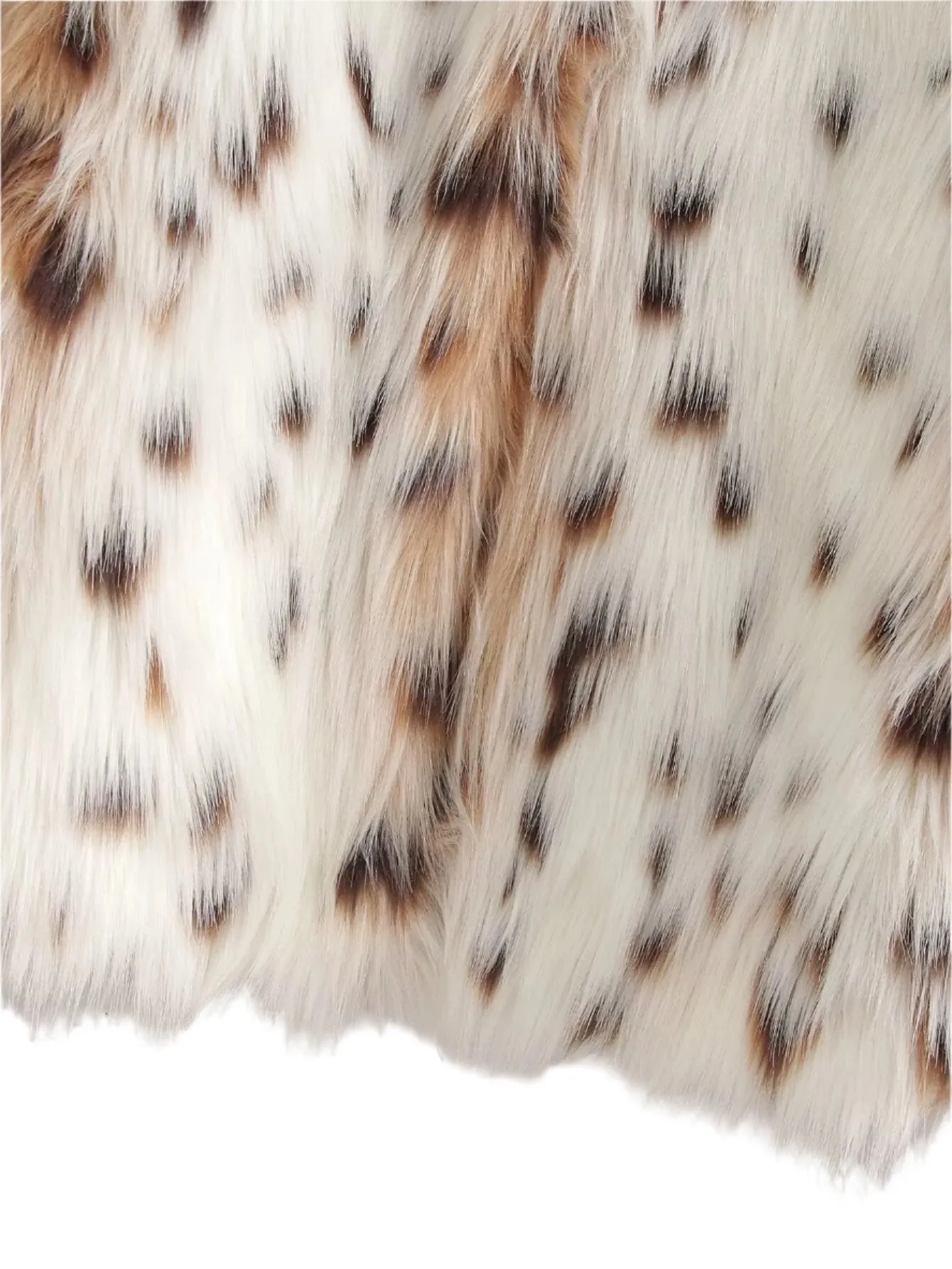 Spotted Faux Fur Coat