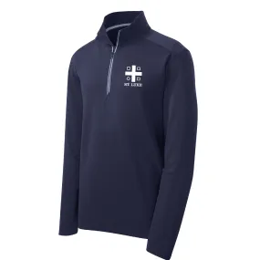 St. Luke Sport-Wick Textured 1/4-Zip Pullover