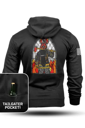 Stained Glass Firefighter - Tailgater Hoodie