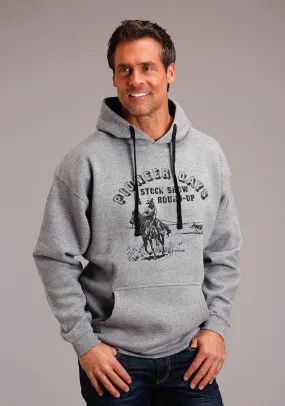 Stetson Mens Pioneer Days Grey Cotton Blend Hoodie