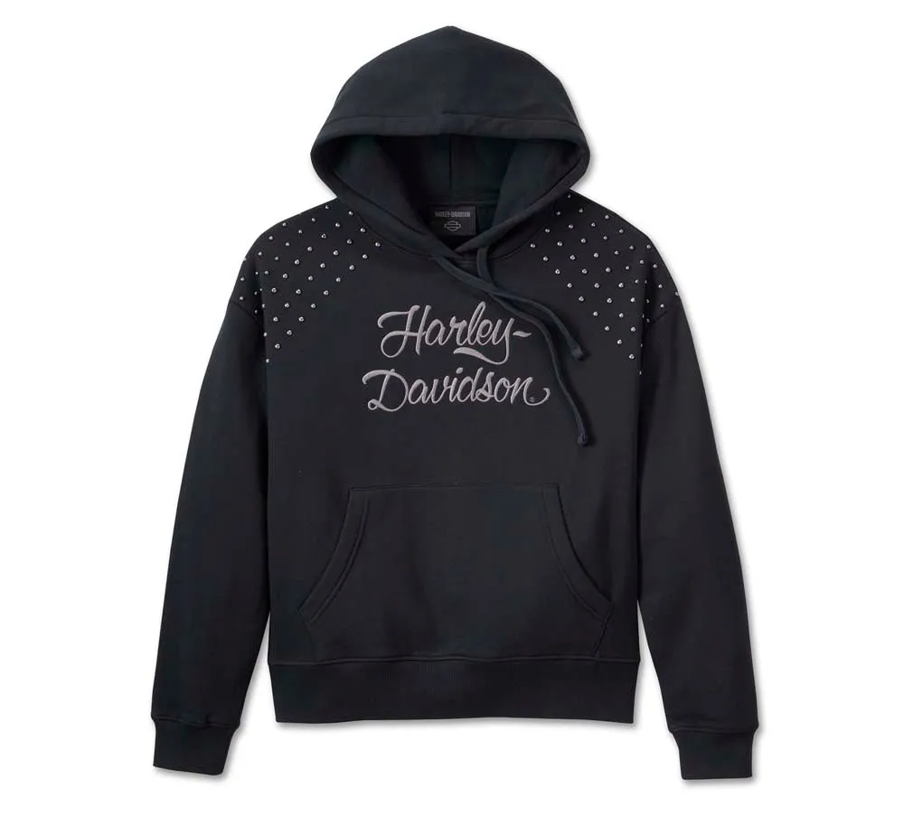 STUDDED OUT PULLOVER HOODIE