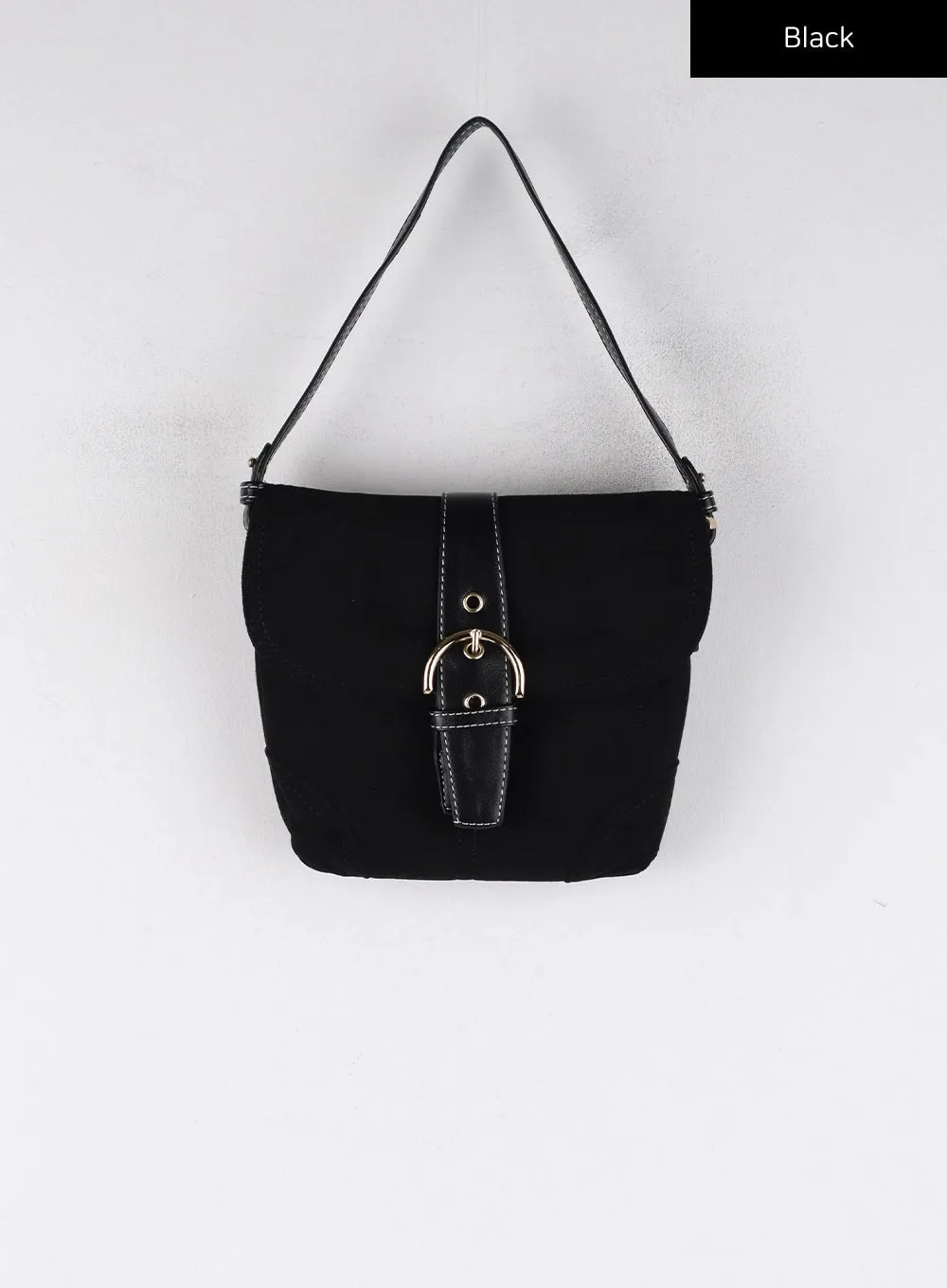 Suede Buckle Shoulder Bag CD311