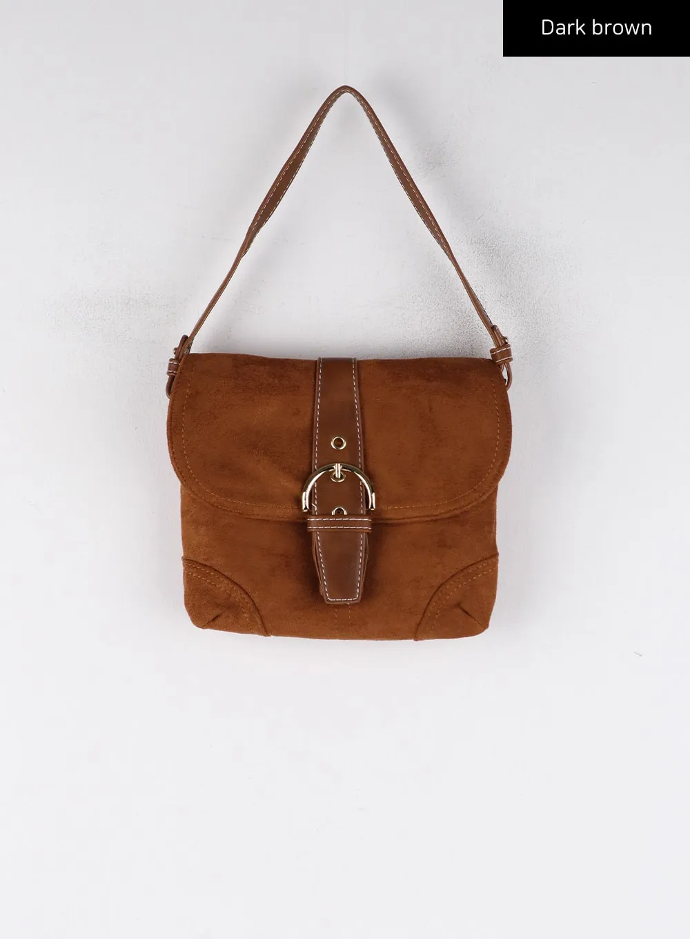 Suede Buckle Shoulder Bag CD311