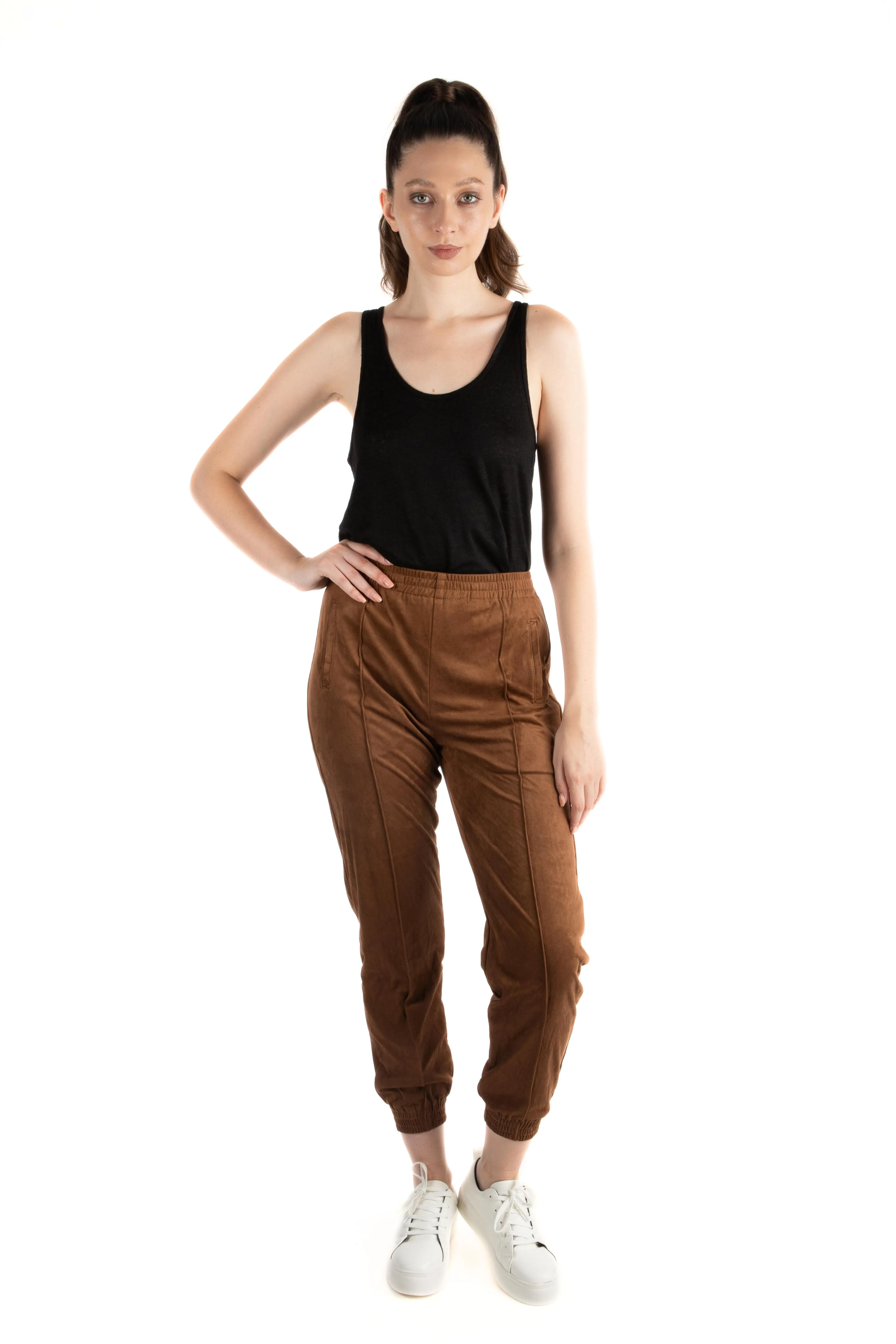 Suede Jogger Pants