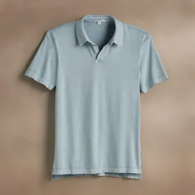 Sueded Jersey Polo - Azure Pigment