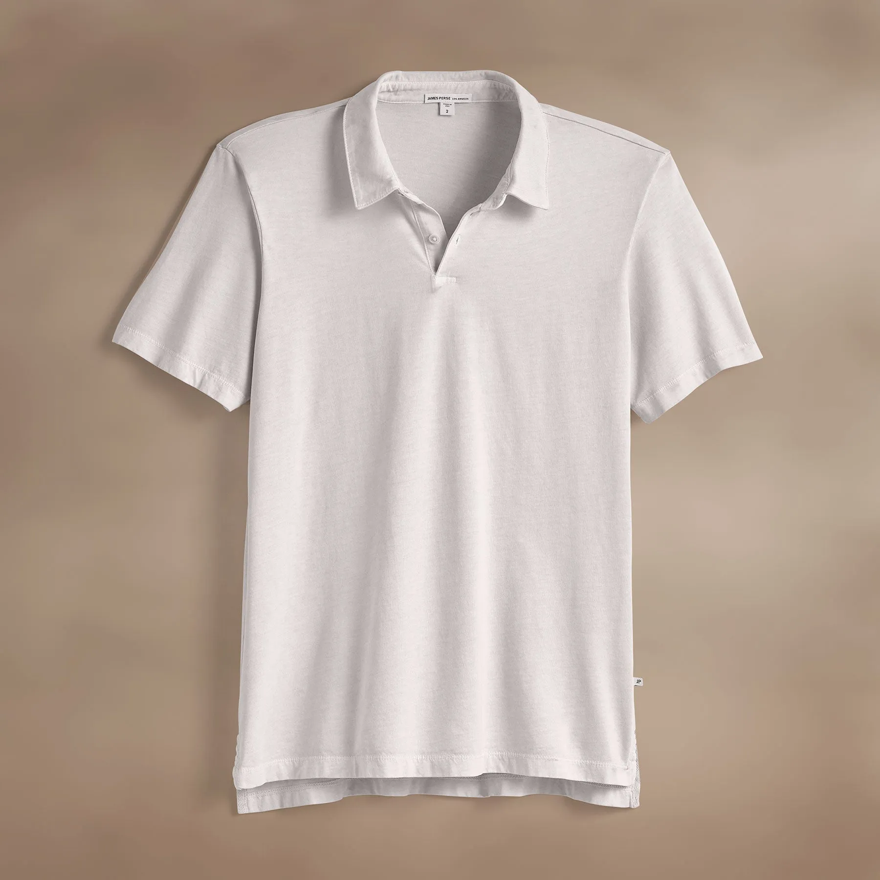 Sueded Jersey Polo - Light Mist Pigment