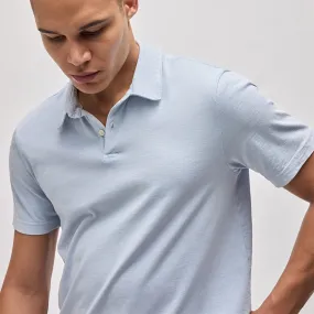 Sueded Jersey Polo - Open Sky Pigment