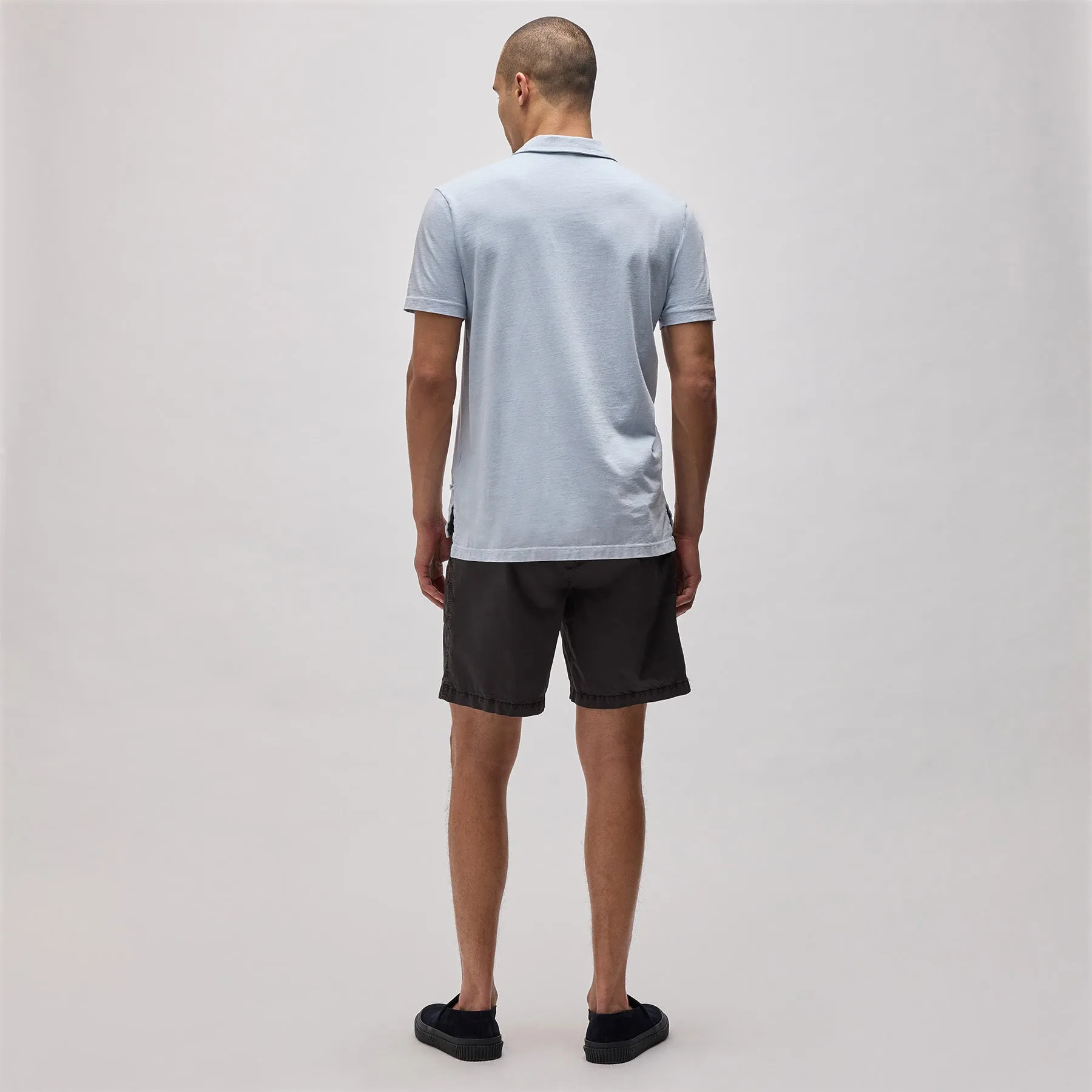 Sueded Jersey Polo - Open Sky Pigment