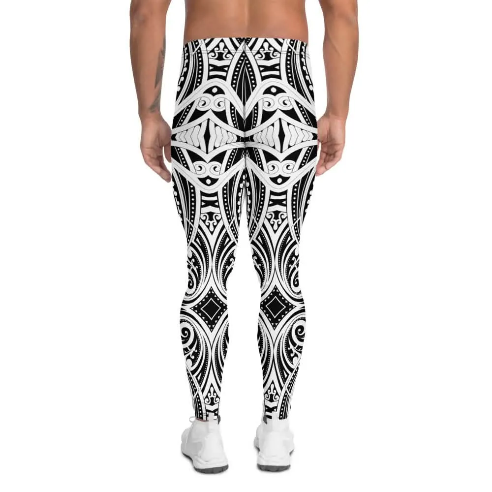 Tattoo-Infused Performance Leggings for Active Men