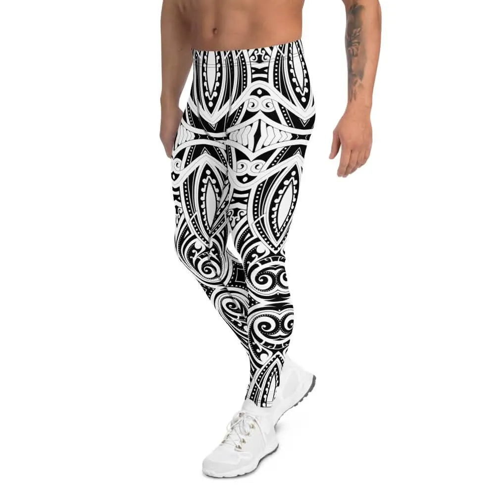 Tattoo-Infused Performance Leggings for Active Men