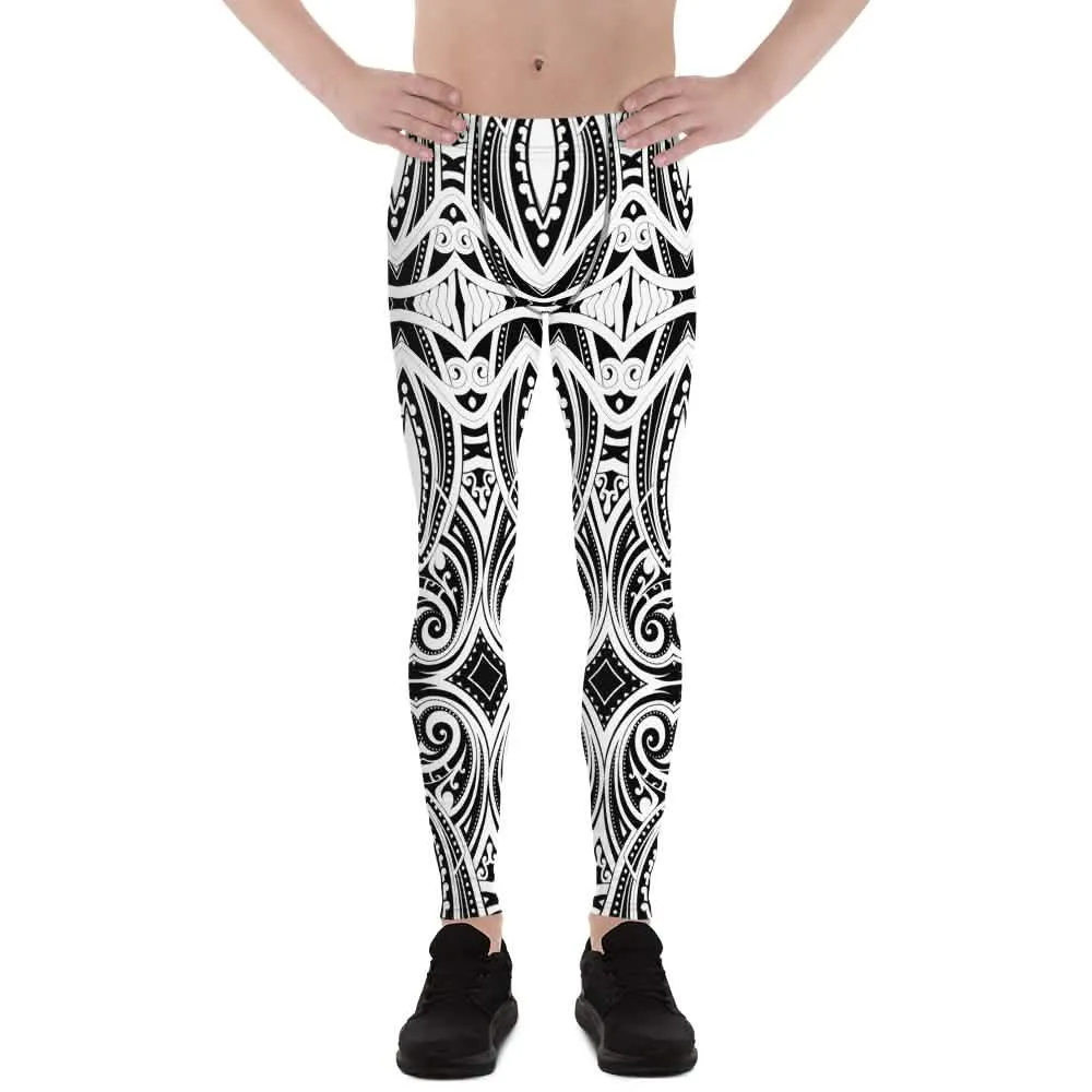 Tattoo-Infused Performance Leggings for Active Men