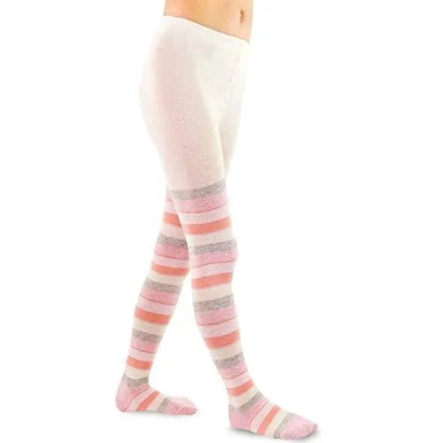 TeeHee Socks Kid's Cotton Tights Thick Stripes 3-Pack (K1601)