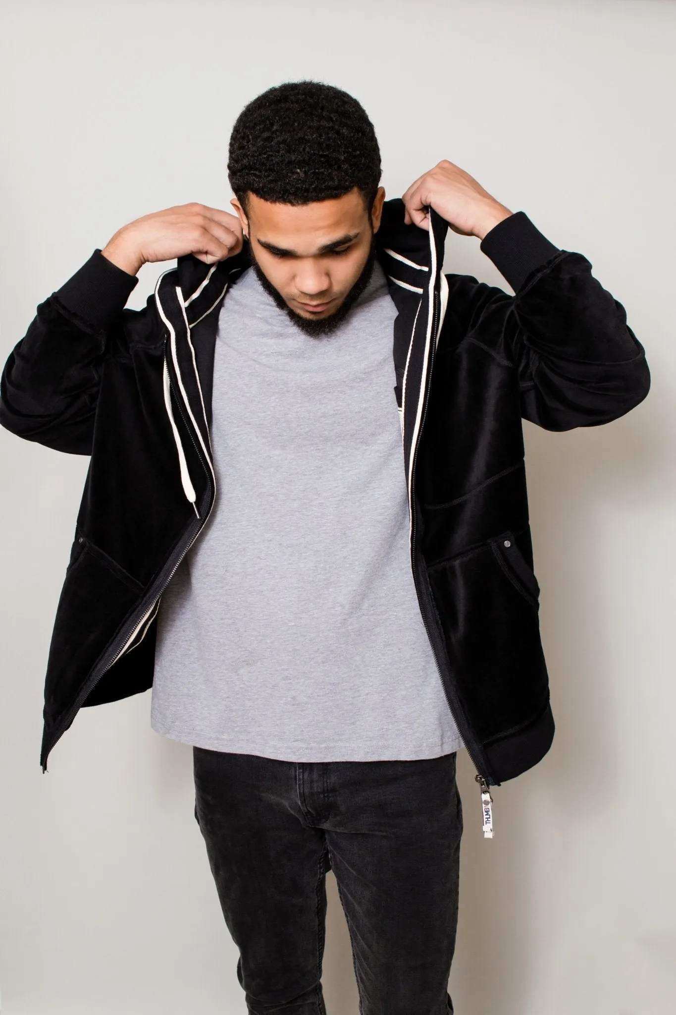 THE MASON VELOUR MENS HOODIE