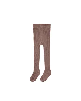 The Rib Knit Tights - Wine - BABY