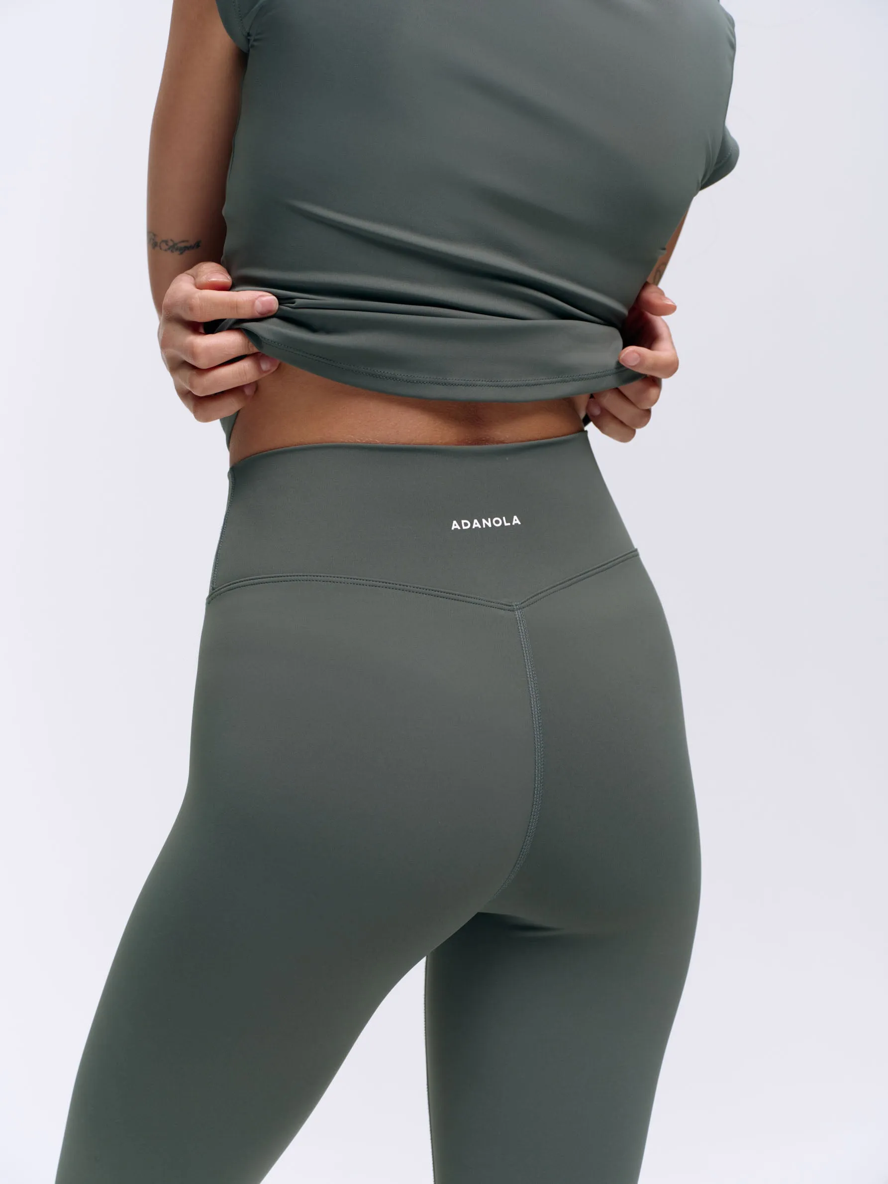 Ultimate Ruched Front Leggings - Sea Green