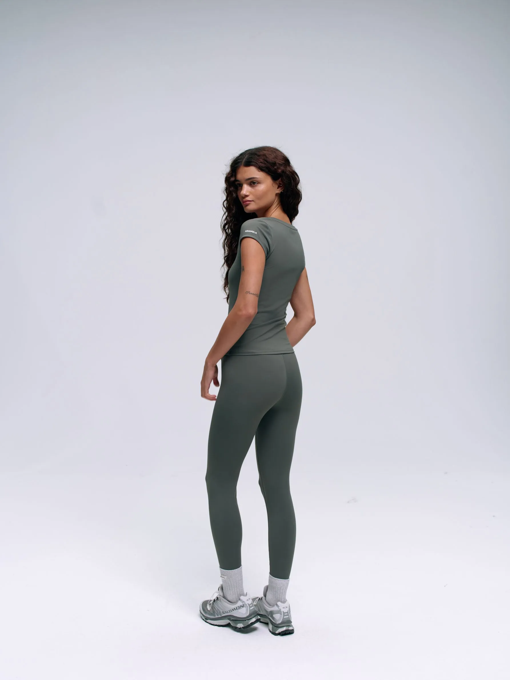 Ultimate Ruched Front Leggings - Sea Green