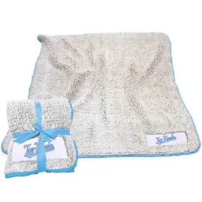 UNC Frosty Fleece Blanket in Grey Sherpa