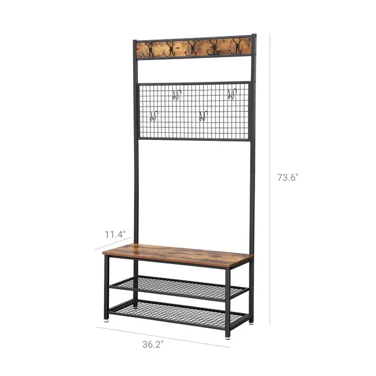 Vasagle Coat Rack Stand with with Shoe Storage Bench