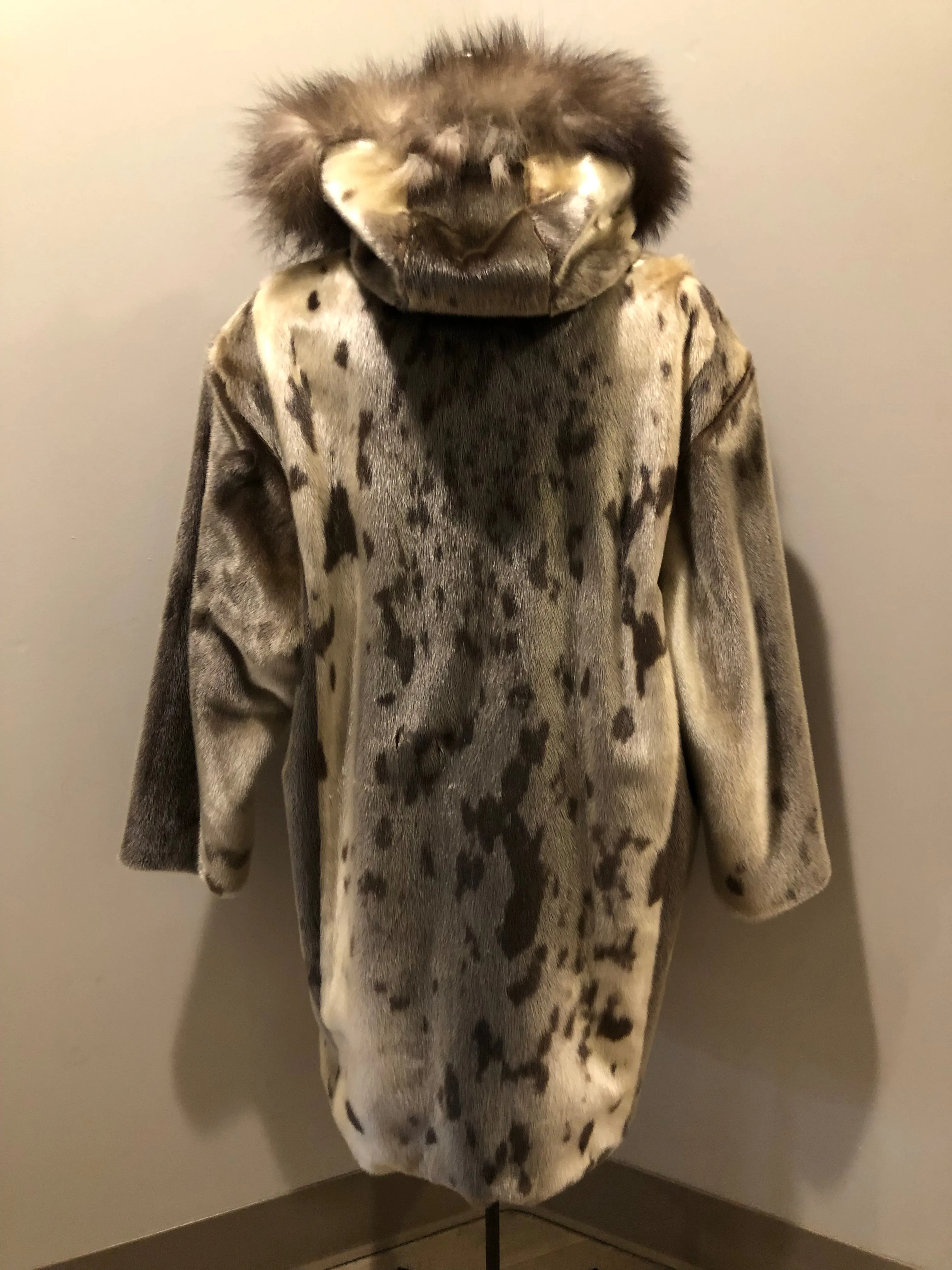 Vintage Indigenous Made Fur Parka, Size 46, Made in Newfoundland